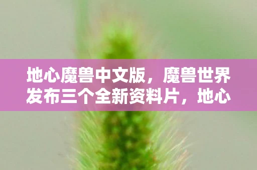 地心魔兽中文版，魔兽世界发布三个全新资料片，地心之战、午夜、最后的篇章