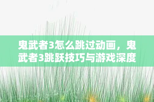 鬼武者3怎么跳过动画,鬼武者3跳跃技巧与游戏深度解析 鬼武者3怎么跳过动画,鬼武者3跳跃技巧与游戏深度解析