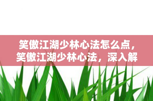 笑傲江湖少林心法怎么点,笑傲江湖少林心法,深入解析游戏内的武学奥秘 笑傲江湖少林心法怎么点,笑傲江湖少林心法,深入解析游戏内的武学奥秘