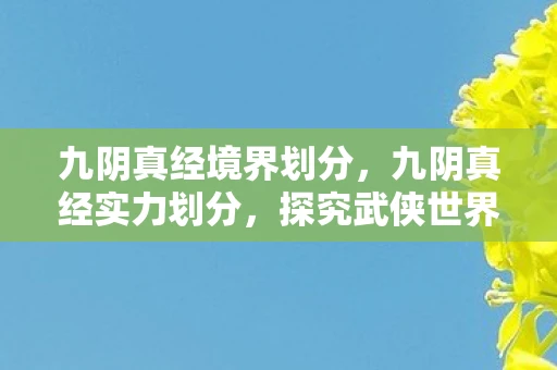 九阴真经境界划分,九阴真经实力划分,探究武侠世界的修行阶层 九阴真经境界划分,九阴真经实力划分,探究武侠世界的修行阶层
