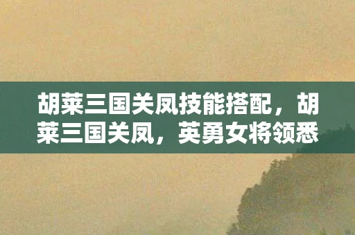 胡莱三国关凤技能搭配，胡莱三国关凤，英勇女将领悉数登场