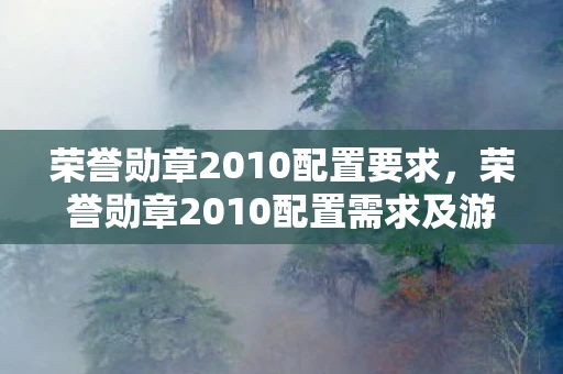 荣誉勋章2010配置要求，荣誉勋章2010配置需求及游戏特色解析