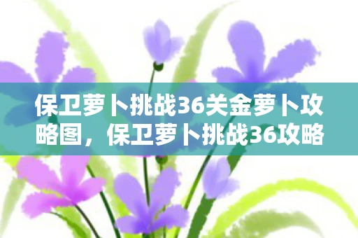 保卫萝卜挑战36关金萝卜攻略图，保卫萝卜挑战36攻略金萝卜布阵图—轻松获取胜利的小秘诀