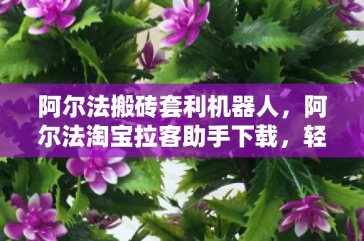 阿尔法搬砖套利机器人，阿尔法淘宝拉客助手下载，轻松提升淘宝运营效率的必备工具