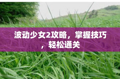 波动少女2攻略图片