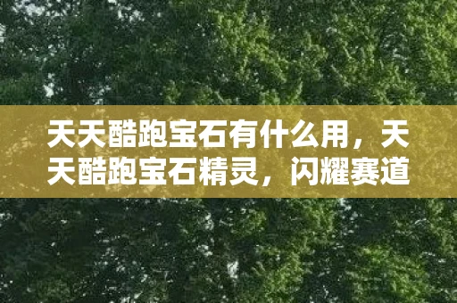 天天酷跑宝石有什么用，天天酷跑宝石精灵，闪耀赛道上的极速挑战
