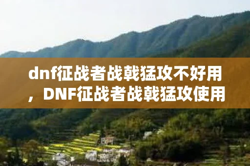 dnf征战者战戟猛攻不好用，DNF征战者战戟猛攻使用技巧指南