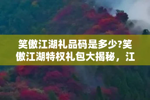 笑傲江湖礼品码是多少?笑傲江湖特权礼包大揭秘，江湖风云再起
