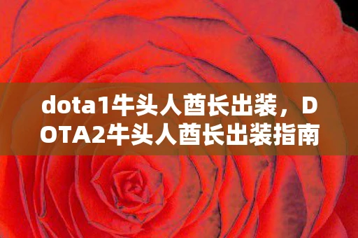 dota1牛头人酋长出装，DOTA2牛头人酋长出装指南