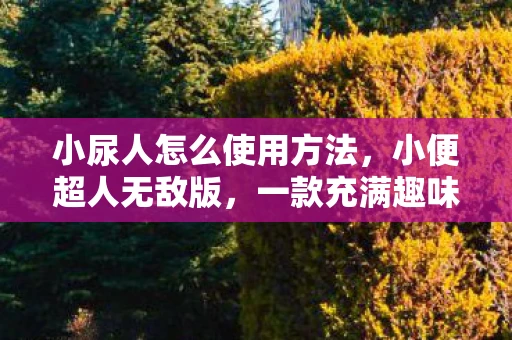 小尿人怎么使用方法，小便超人无敌版，一款充满趣味与挑战的游戏