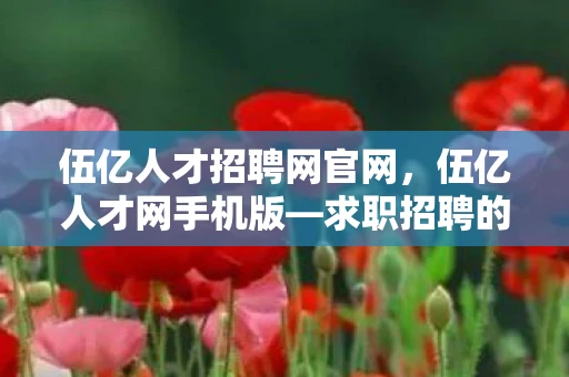 伍亿人才招聘网官网,伍亿人才网手机版—求职招聘的新选择 伍亿人才招聘网官网,伍亿人才网手机版—求职招聘的新选择