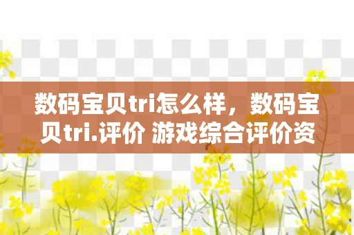 数码宝贝tri怎么样,数码宝贝tri.评价 游戏综合评价资讯频道 数码宝贝tri怎么样,数码宝贝tri.评价 游戏综合评价资讯频道