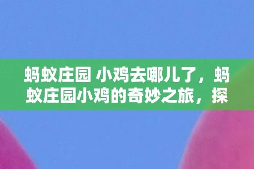 蚂蚁庄园 小鸡去哪儿了，蚂蚁庄园小鸡的奇妙之旅，探索未知，寻找失落的小鸡