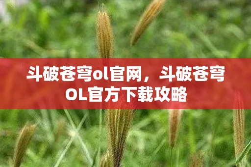 斗破苍穹ol官网,斗破苍穹OL官方下载攻略 斗破苍穹ol官网,斗破苍穹OL官方下载攻略