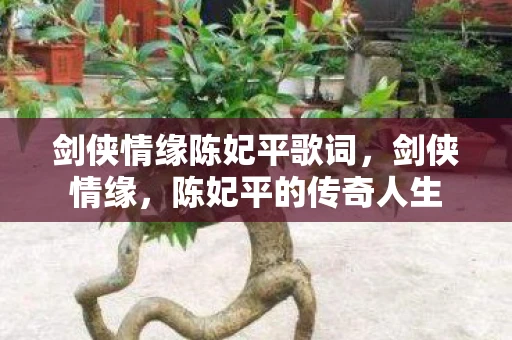 剑侠情缘陈妃平歌词，剑侠情缘，陈妃平的传奇人生