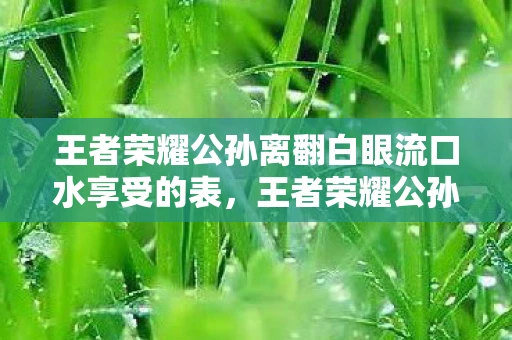 王者荣耀公孙离翻白眼流口水享受的表,王者荣耀公孙离翻白眼流口水—深度解析这一游戏角色的魅力与争议 王者荣耀公孙离翻白眼流口水享受的表,王者荣耀公孙离翻白眼流口水—深度解析这一游戏角色的魅力与争议
