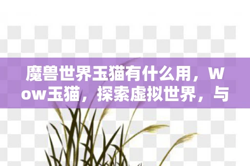 魔兽世界玉猫有什么用,Wow玉猫,探索虚拟世界,与神秘玉猫共舞 魔兽世界玉猫有什么用,Wow玉猫,探索虚拟世界,与神秘玉猫共舞