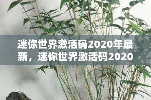 迷你世界激活码2020年最新，迷你世界激活码2020年全解析，获取与使用的正确姿势
