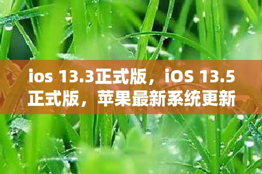 ios 13.3正式版，iOS 13.5正式版，苹果最新系统更新详解