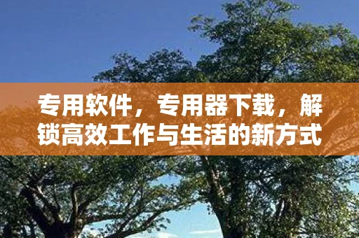 专用软件,专用器下载,解锁高效工作与生活的新方式 专用软件,专用器下载,解锁高效工作与生活的新方式