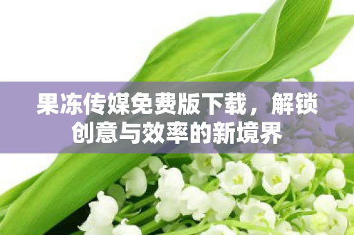 果冻传媒免费版下载,解锁创意与效率的新境界 果冻传媒免费版下载,解锁创意与效率的新境界
