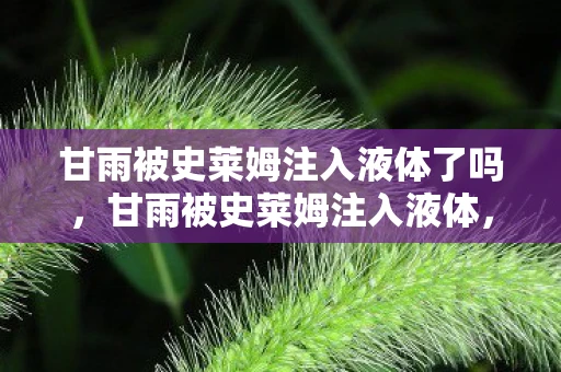 甘雨被史莱姆注入液体了吗,甘雨被史莱姆注入液体,一场奇幻的冒险 甘雨被史莱姆注入液体了吗,甘雨被史莱姆注入液体,一场奇幻的冒险