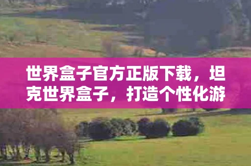 世界盒子官方正版下载,坦克世界盒子,打造个性化游戏世界的必备神器 世界盒子官方正版下载,坦克世界盒子,打造个性化游戏世界的必备神器