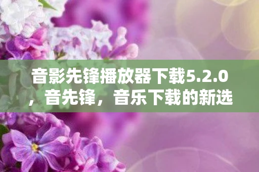 音影先锋播放器下载5.2.0，音先锋，音乐下载的新选择