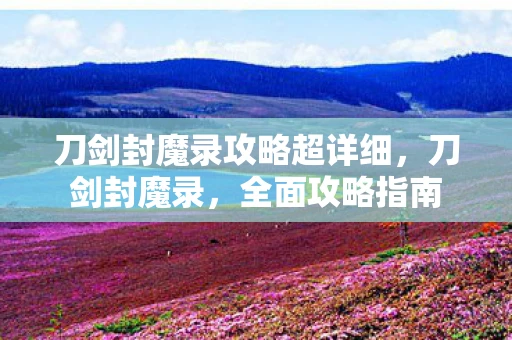 刀剑封魔录攻略超详细，刀剑封魔录，全面攻略指南