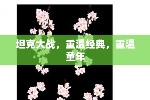 坦克大战，重温经典，重温童年