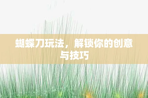 蝴蝶刀玩法,解锁你的创意与技巧 蝴蝶刀玩法,解锁你的创意与技巧