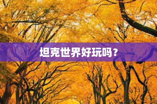 坦克世界好玩吗? 坦克世界好玩吗?