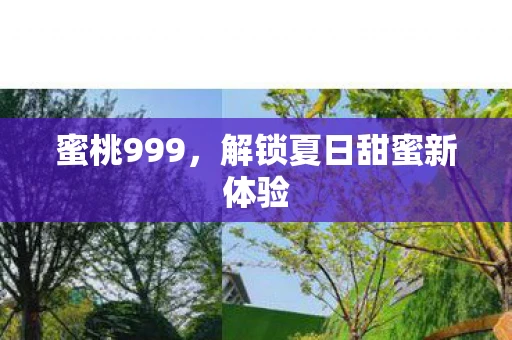 蜜桃999,解锁夏日甜蜜新体验 蜜桃999,解锁夏日甜蜜新体验