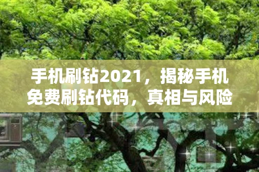 手机刷钻2021,揭秘手机免费刷钻代码,真相与风险并存,如何轻松获取? 手机刷钻2021,揭秘手机免费刷钻代码,真相与风险并存,如何轻松获取?
