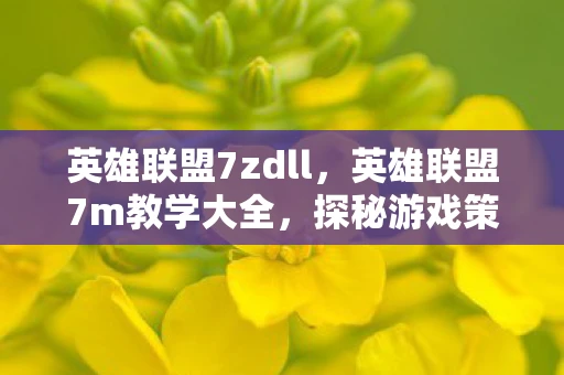英雄联盟7zdll,英雄联盟7m教学大全,探秘游戏策略与英雄技巧 英雄联盟7zdll,英雄联盟7m教学大全,探秘游戏策略与英雄技巧