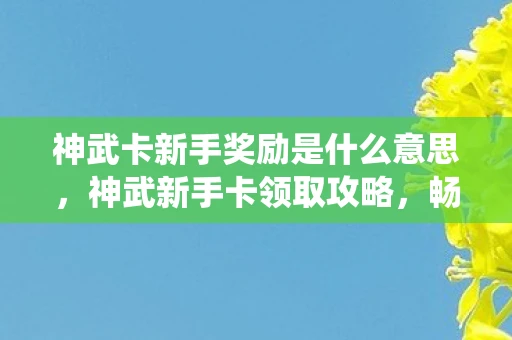 神武卡新手奖励是什么意思,神武新手卡领取攻略,畅游仙侠世界 神武卡新手奖励是什么意思,神武新手卡领取攻略,畅游仙侠世界