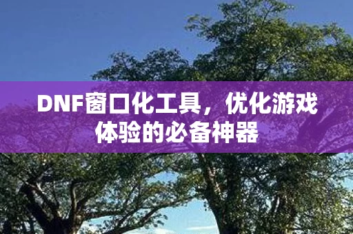 优化游戏体验的必备神器图片