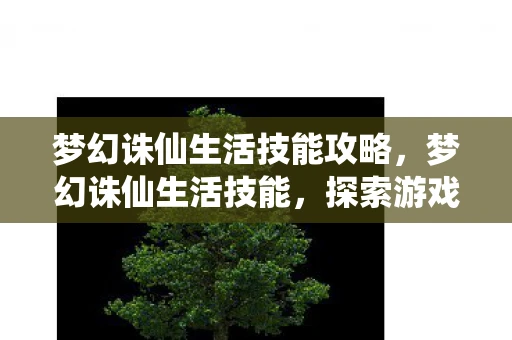 梦幻诛仙生活技能攻略,梦幻诛仙生活技能,探索游戏中的独特技艺 梦幻诛仙生活技能攻略,梦幻诛仙生活技能,探索游戏中的独特技艺