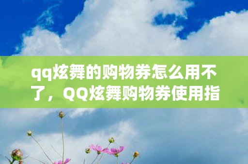 qq炫舞的购物券怎么用不了，QQ炫舞购物券使用指南，玩转炫舞虚拟商城的必备攻略