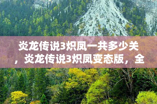 炎龙传说3炽凤一共多少关，炎龙传说3炽凤变态版，全新升级的游戏体验资讯频道