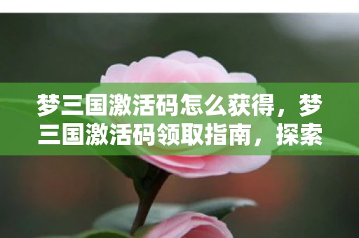 梦三国激活码怎么获得,梦三国激活码领取指南,探索三国世界的新旅程 梦三国激活码怎么获得,梦三国激活码领取指南,探索三国世界的新旅程