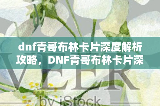 dnf青哥布林卡片深度解析攻略，DNF青哥布林卡片深度解析