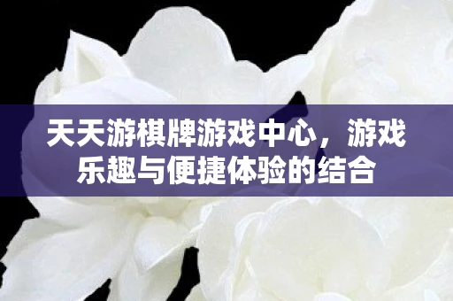 天天游棋牌游戏中心,游戏乐趣与便捷体验的结合 天天游棋牌游戏中心,游戏乐趣与便捷体验的结合