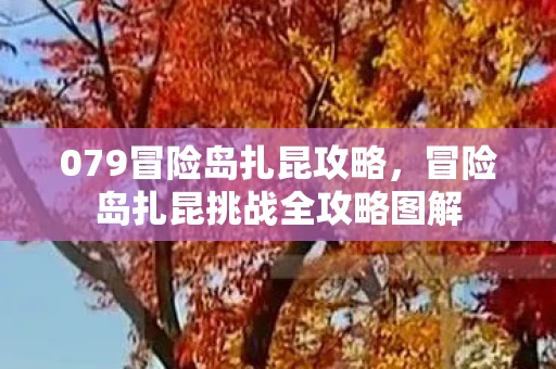 079冒险岛扎昆攻略，冒险岛扎昆挑战全攻略图解