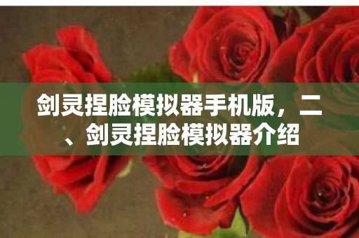 剑灵捏脸模拟器手机版,二、剑灵捏脸模拟器介绍 剑灵捏脸模拟器手机版,二、剑灵捏脸模拟器介绍