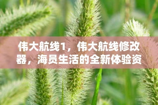 伟大航线1,伟大航线修改器,海员生活的全新体验资讯频道 伟大航线1,伟大航线修改器,海员生活的全新体验资讯频道