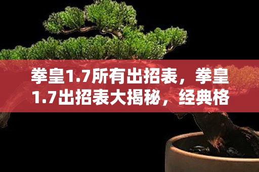 拳皇1.7所有出招表，拳皇1.7出招表大揭秘，经典格斗游戏的深度解析