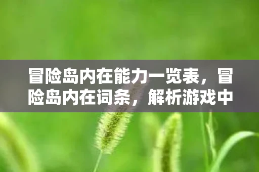 冒险岛内在能力一览表,冒险岛内在词条,解析游戏中的隐藏元素 冒险岛内在能力一览表,冒险岛内在词条,解析游戏中的隐藏元素