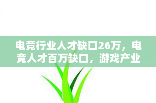电竞行业人才缺口26万，电竞人才百万缺口，游戏产业的挑战与机遇