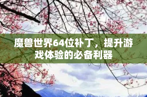 魔兽世界64位补丁，提升游戏体验的必备利器
